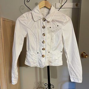 SANDWICH White 100% Cotton Summer Jacket Size 4 EU 34